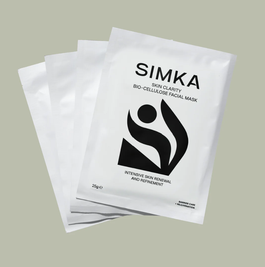 SIMKA Skin Clarity Bio-Cellulose Facial Mask (4 Pack)
