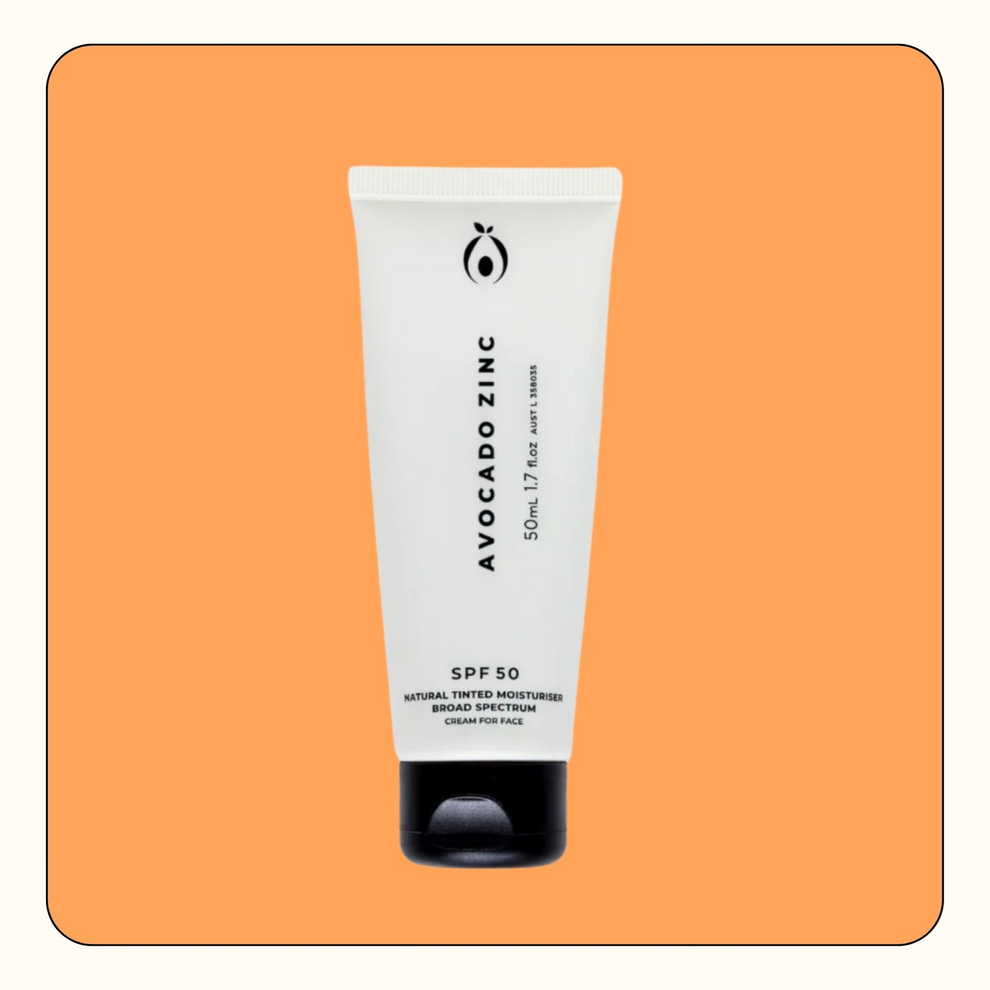 Avocado Zinc SPF 50 Natural Tinted Moisturiser