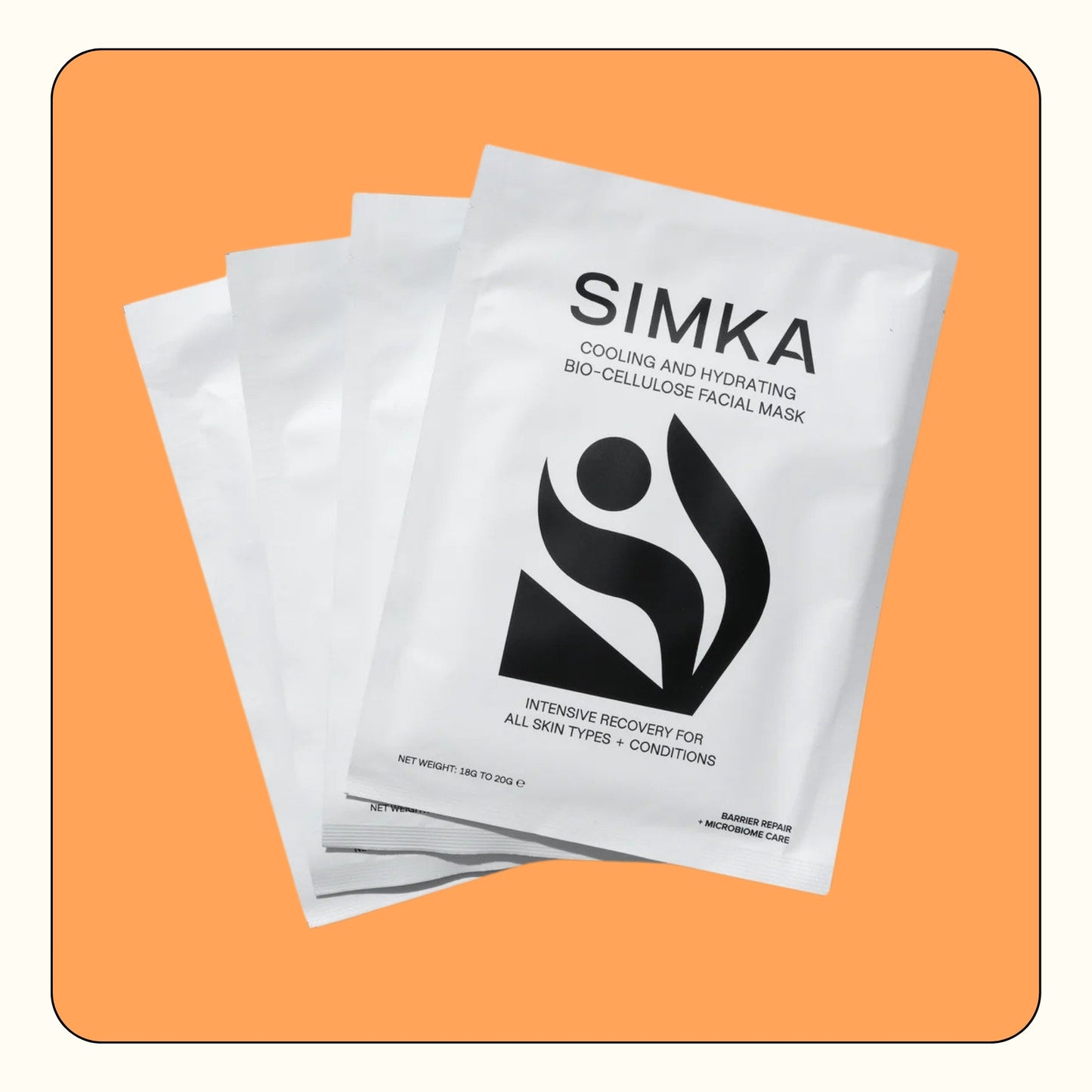 Simka Bio-Cellulose Facial Mask (4 Pack)